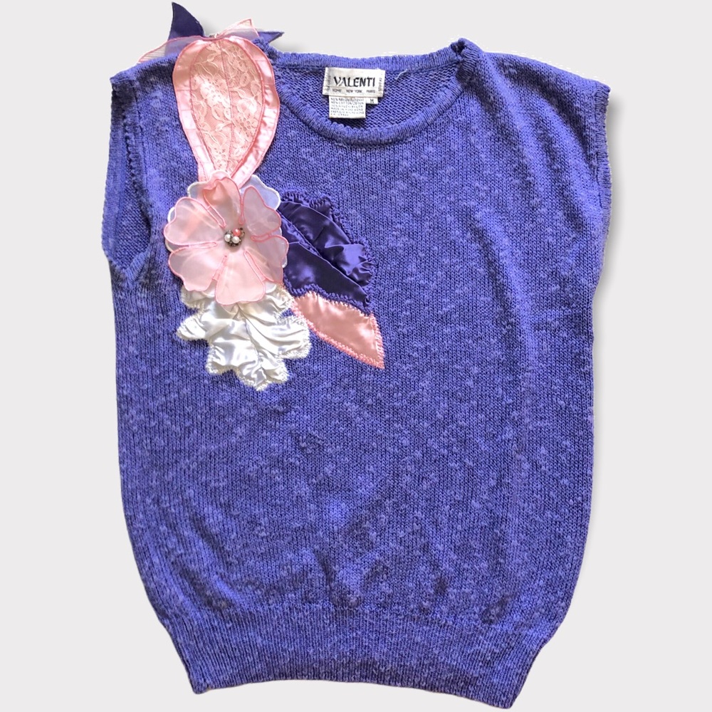 Womens Vintage Valenti Floral Sweater
